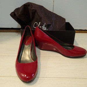 Cole Haan Red Patent Air Lainey Wedges 5.5